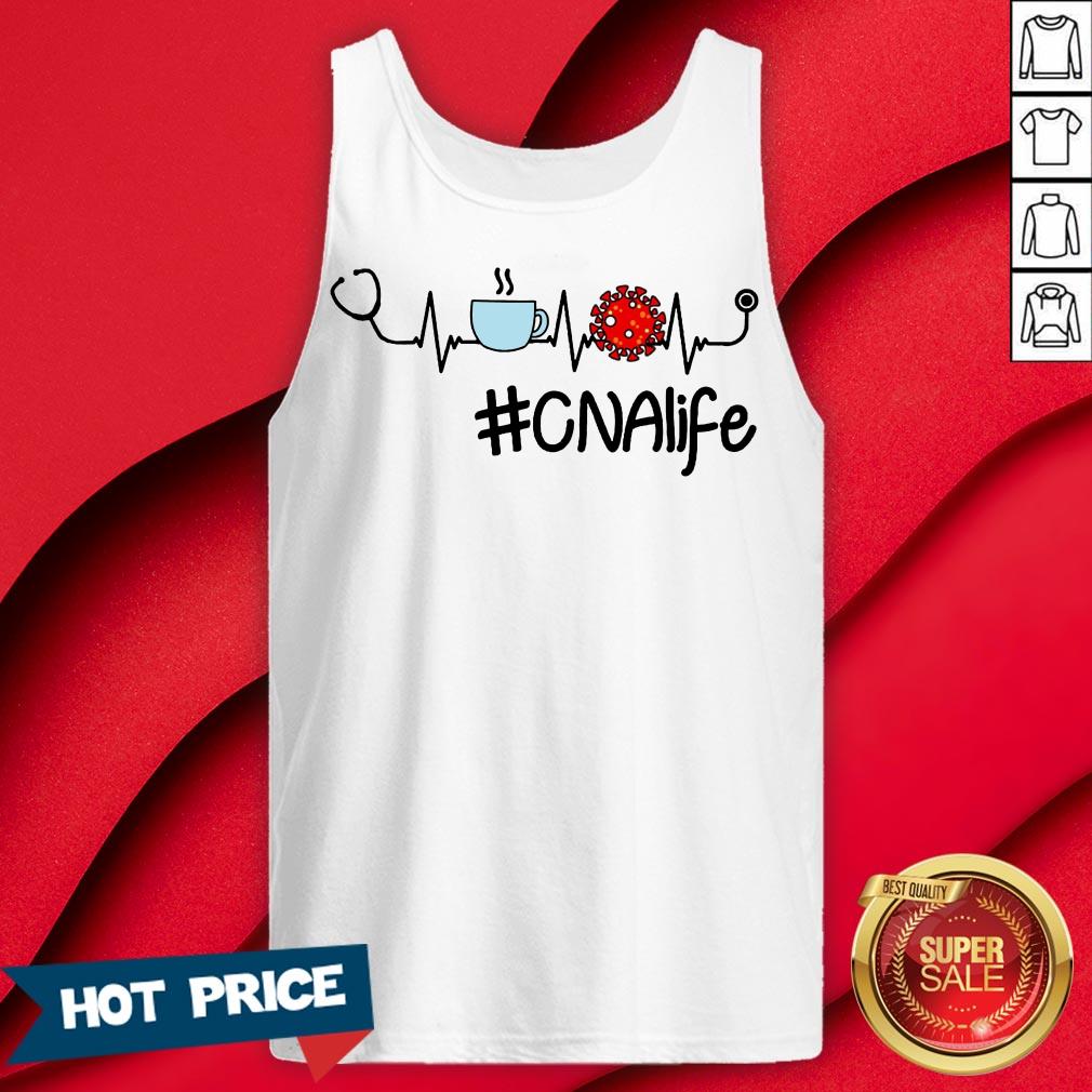 CNA Life Coffee Nursing Heartbeat Stethoscopes Love T-Shirt