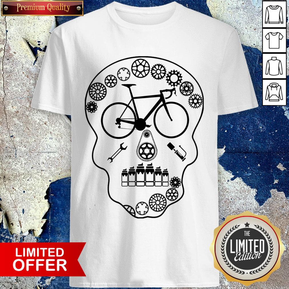 Cog Skull Bicycle Day Of The Dead Shirt