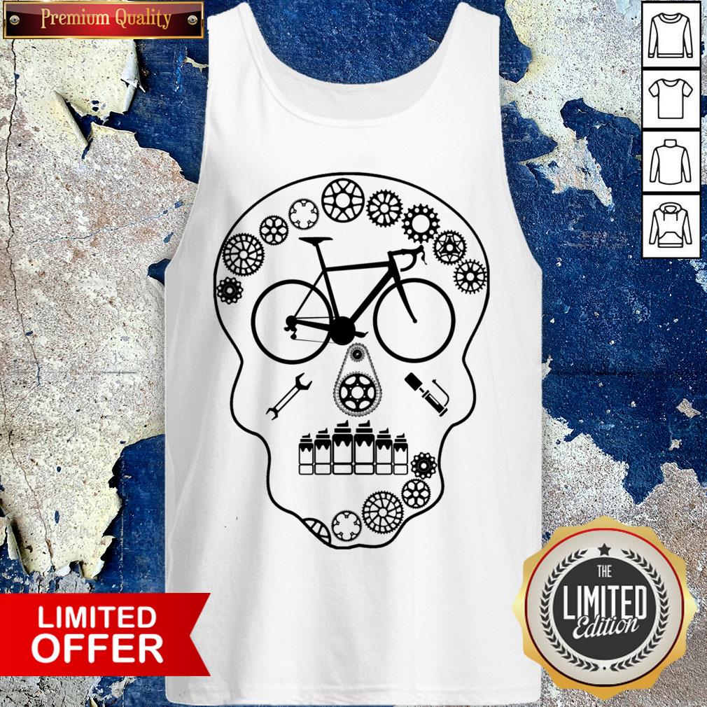 Cog Skull Bicycle Day Of The Dead Shirt