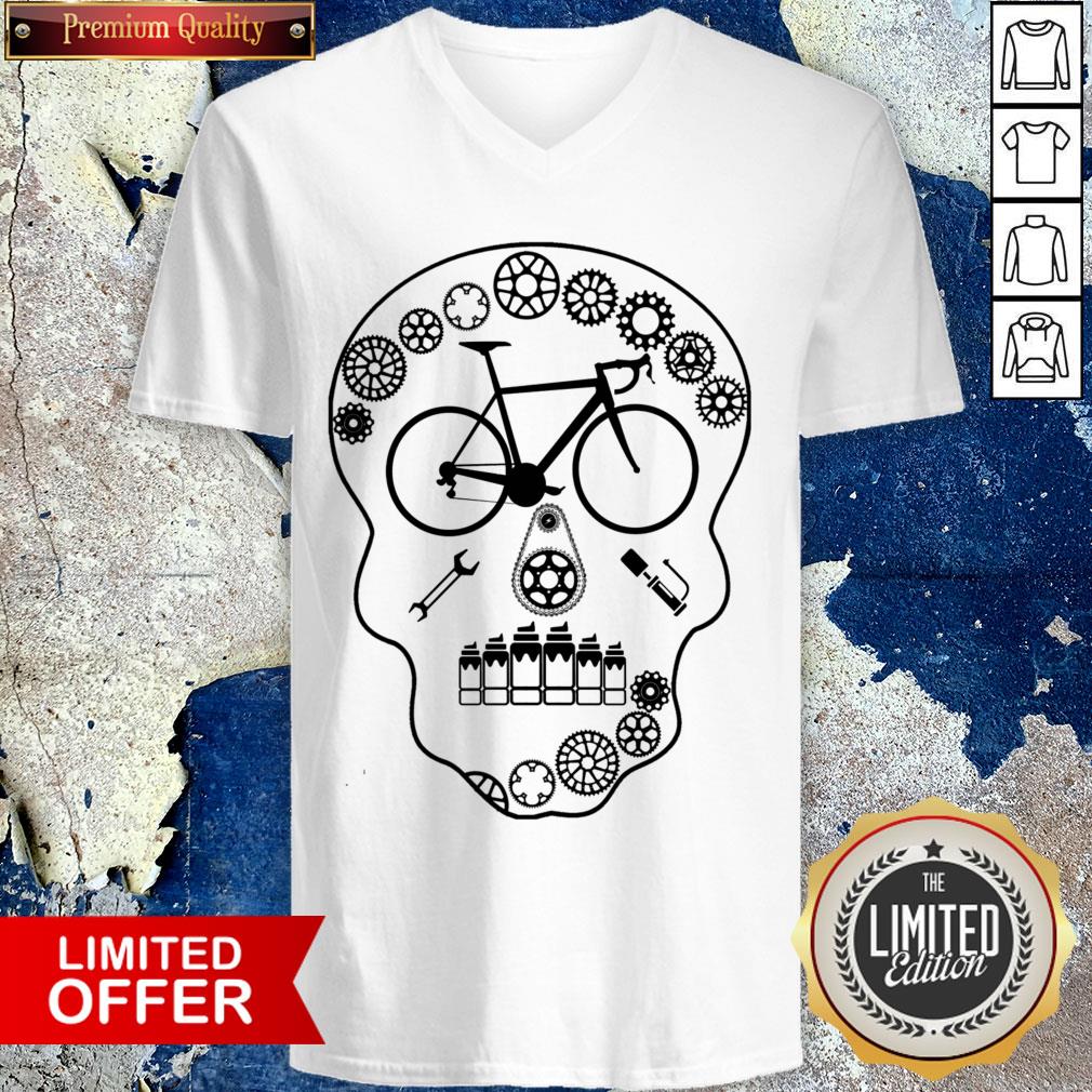 Cog Skull Bicycle Day Of The Dead Shirt