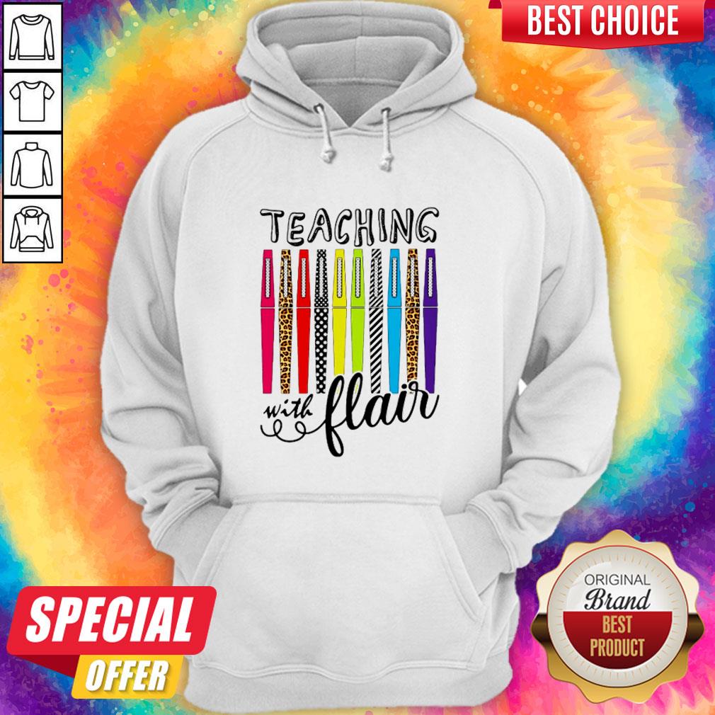 Colorful Teaching With Flair Teacher Shirt