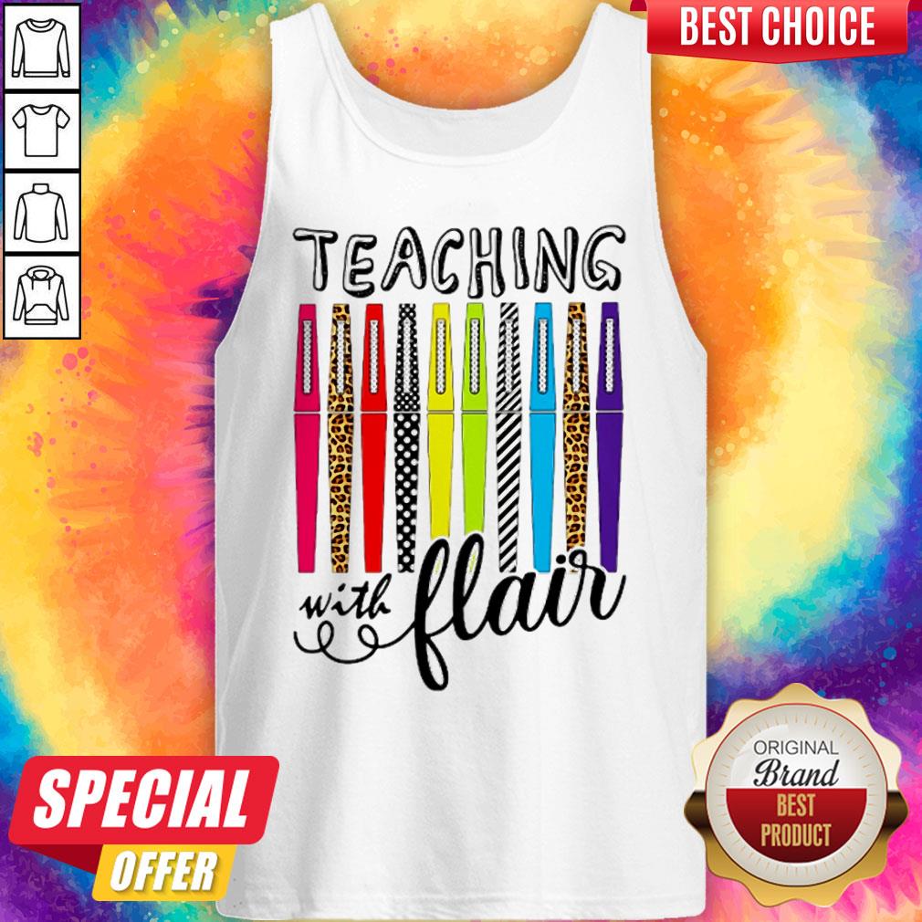 Colorful Teaching With Flair Teacher Shirt