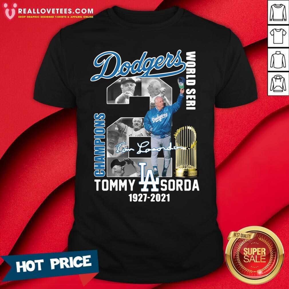Cool Los Angeles Dodgers Tommy Sorda 1927 2021 Signature Shirt