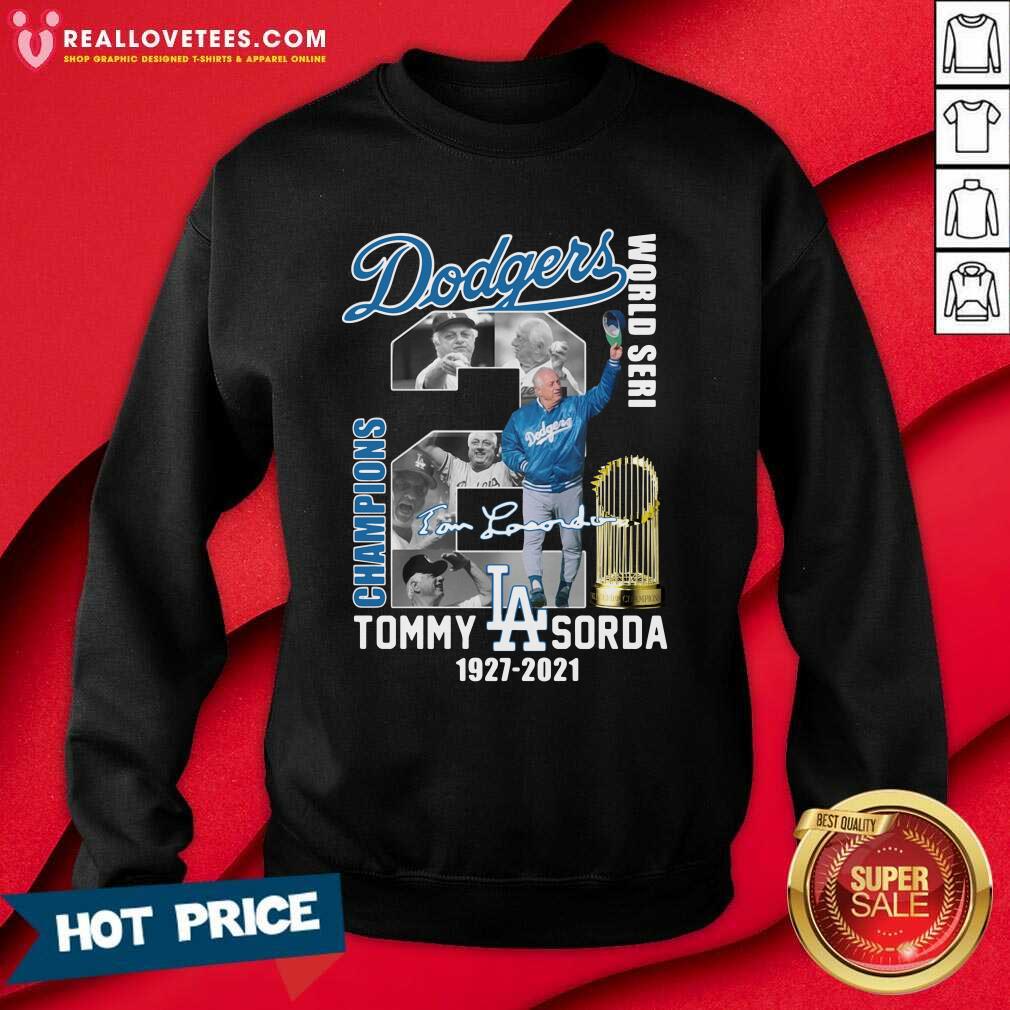 Cool Los Angeles Dodgers Tommy Sorda 1927 2021 Signature Shirt