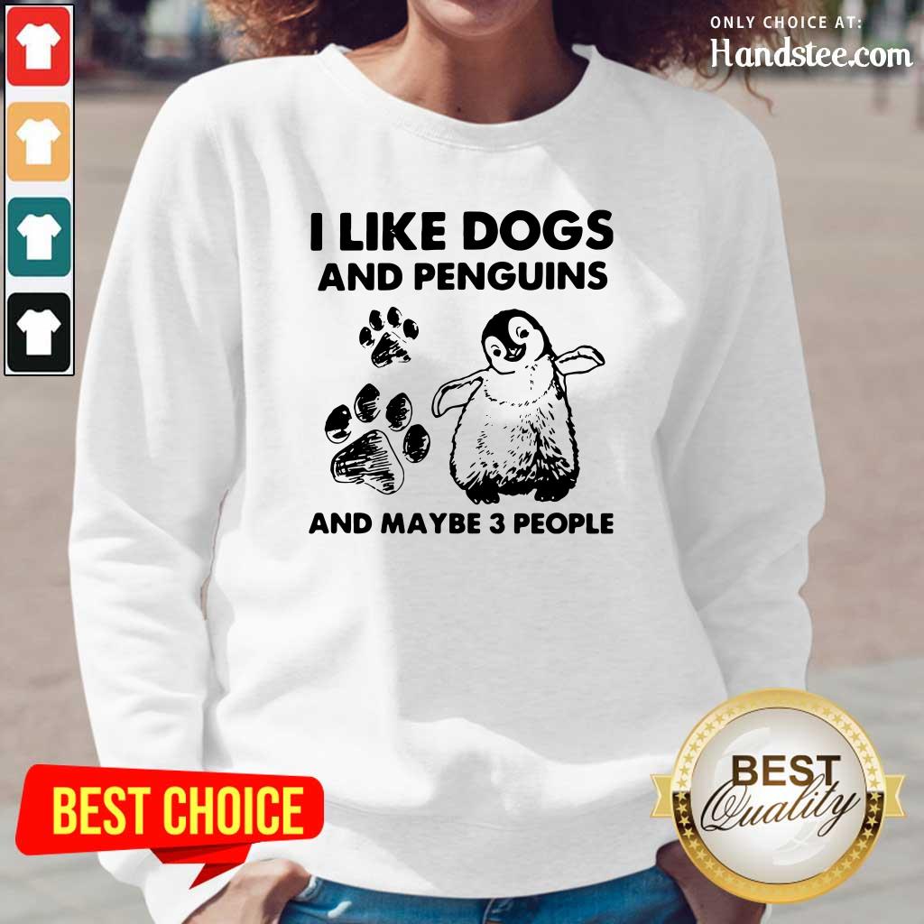 Cross I Like Dogs And Penguins And Maybe 3 People Shirt