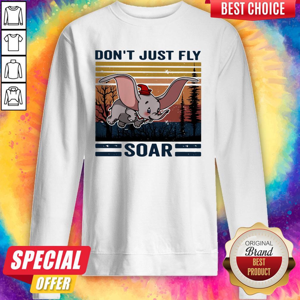 Cute Elefant Don’t Just Fly Soar Vintage Shirt