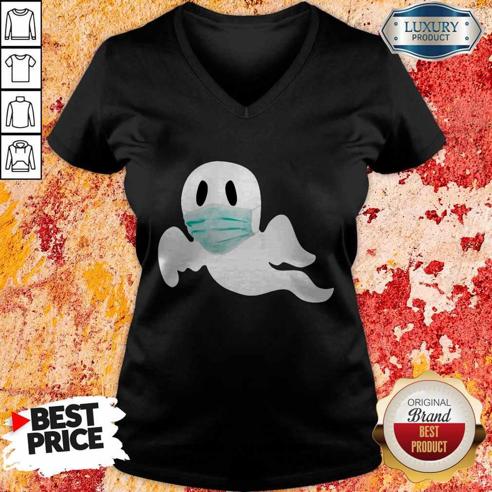 Cute Ghost Wear Mask Halloween Shirt