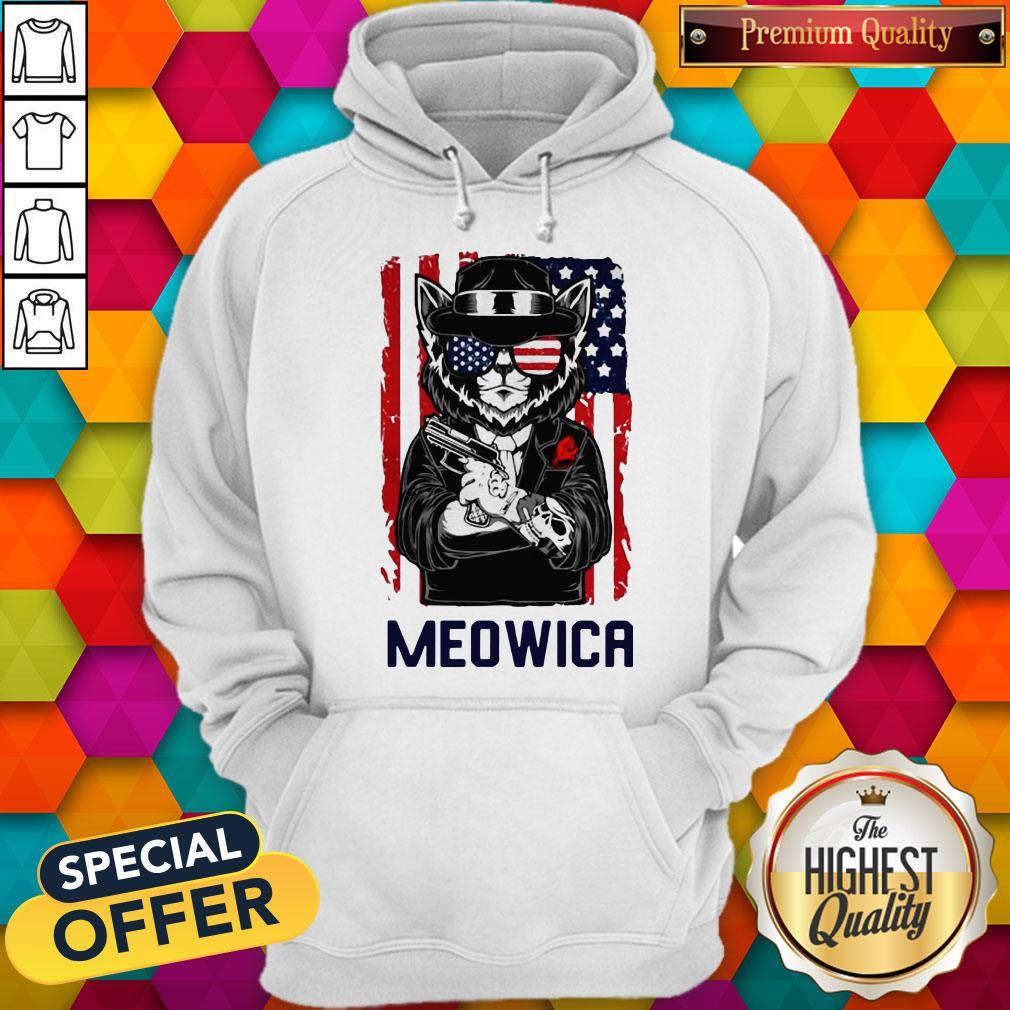 Cute Meowica 14th of July Independence Day Flag Shirt