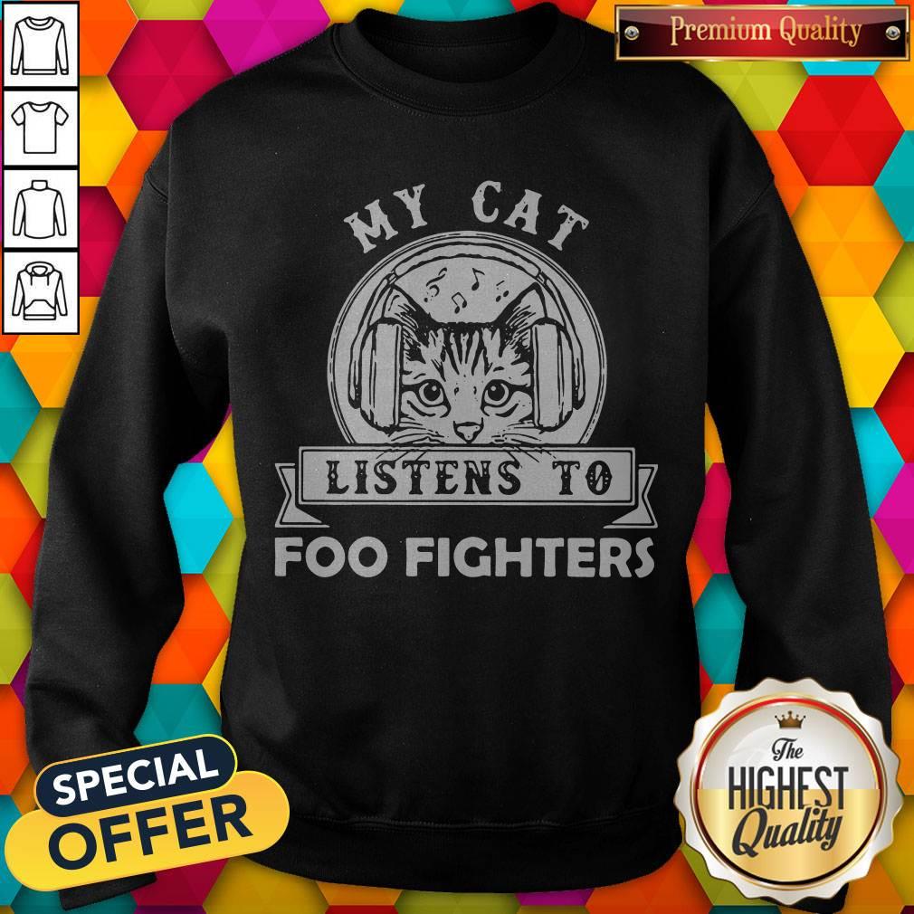 Cute My Cat Listens To Foo Figers Shirt