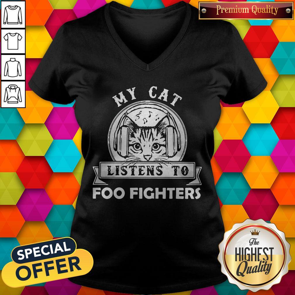 Cute My Cat Listens To Foo Figers Shirt