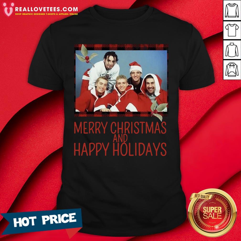 Cute NSYNC Merry Christmas And Happy Holidays Shirt