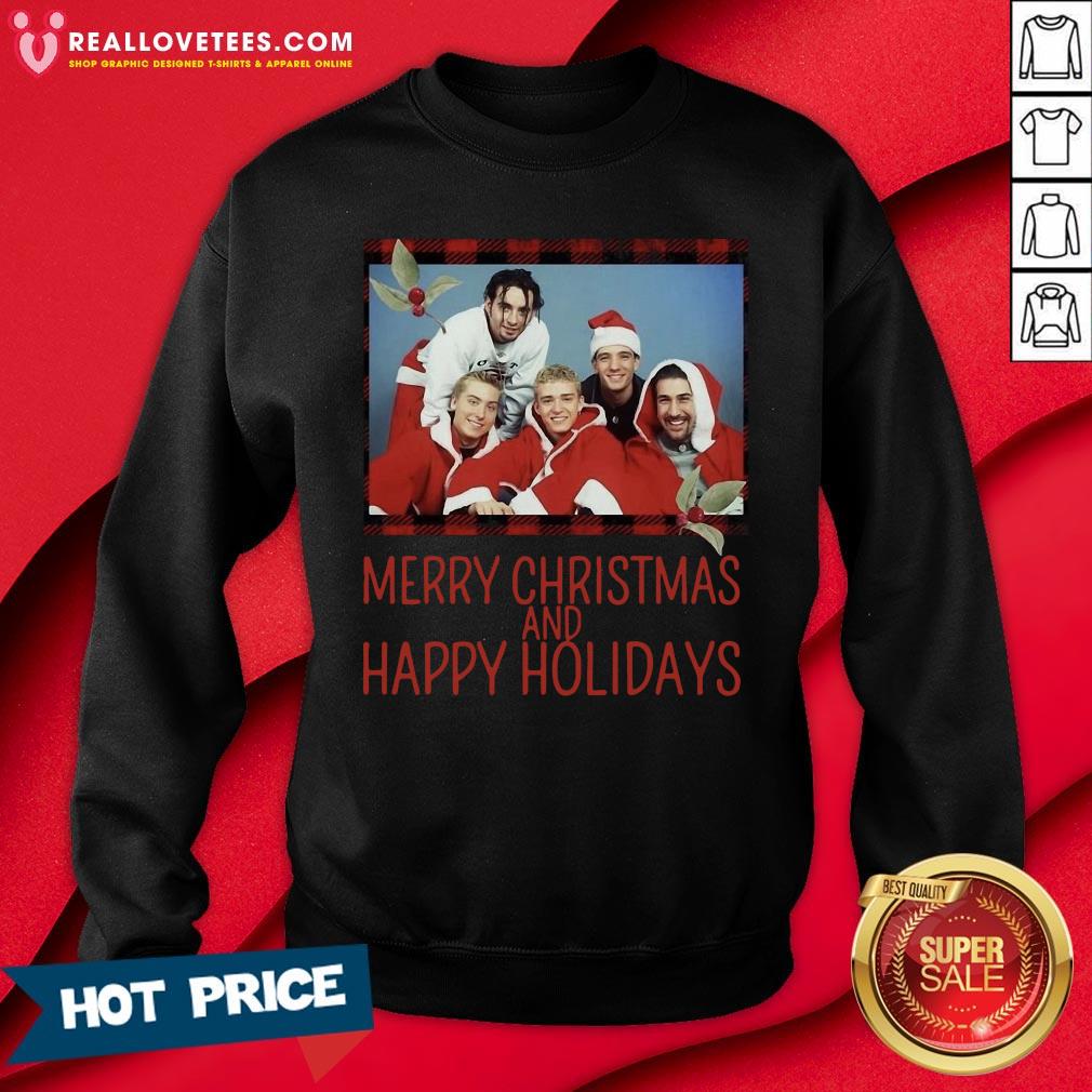 Cute NSYNC Merry Christmas And Happy Holidays Shirt