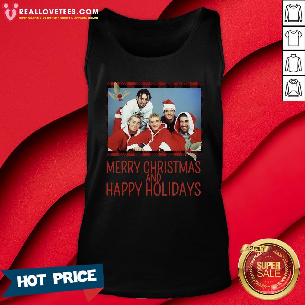 Cute NSYNC Merry Christmas And Happy Holidays Shirt