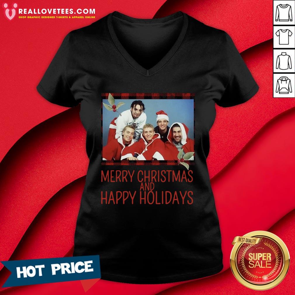 Cute NSYNC Merry Christmas And Happy Holidays Shirt