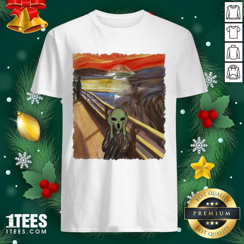 Cute Premium Van Gogh Alien Shirt