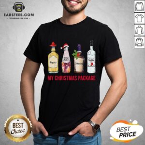 Funny Tequila Jolly Juice Whiskey Vodka My Christmas Package Shirt