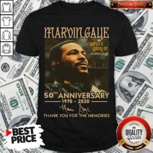 Marvin Gaye What’s Going On 50th Anniversary 1970 2020 Thank You For The Memories Signature A Shirt