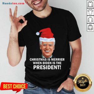 Hot Christmas Is Merrier When Biden Is The President 2020 Xmas Shirt