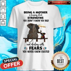 Funny Elephant Being A Mother Strengths Autism Shirt