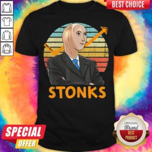 Stonks Guy Dank Meme Stock Broker Stonks Guy Dank Meme Vintage Retro Shirt
