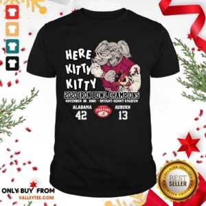 Top Here Kitty Kitty 2020 Iron Bowl Champions Alabama 42 13 Auburn Shirt