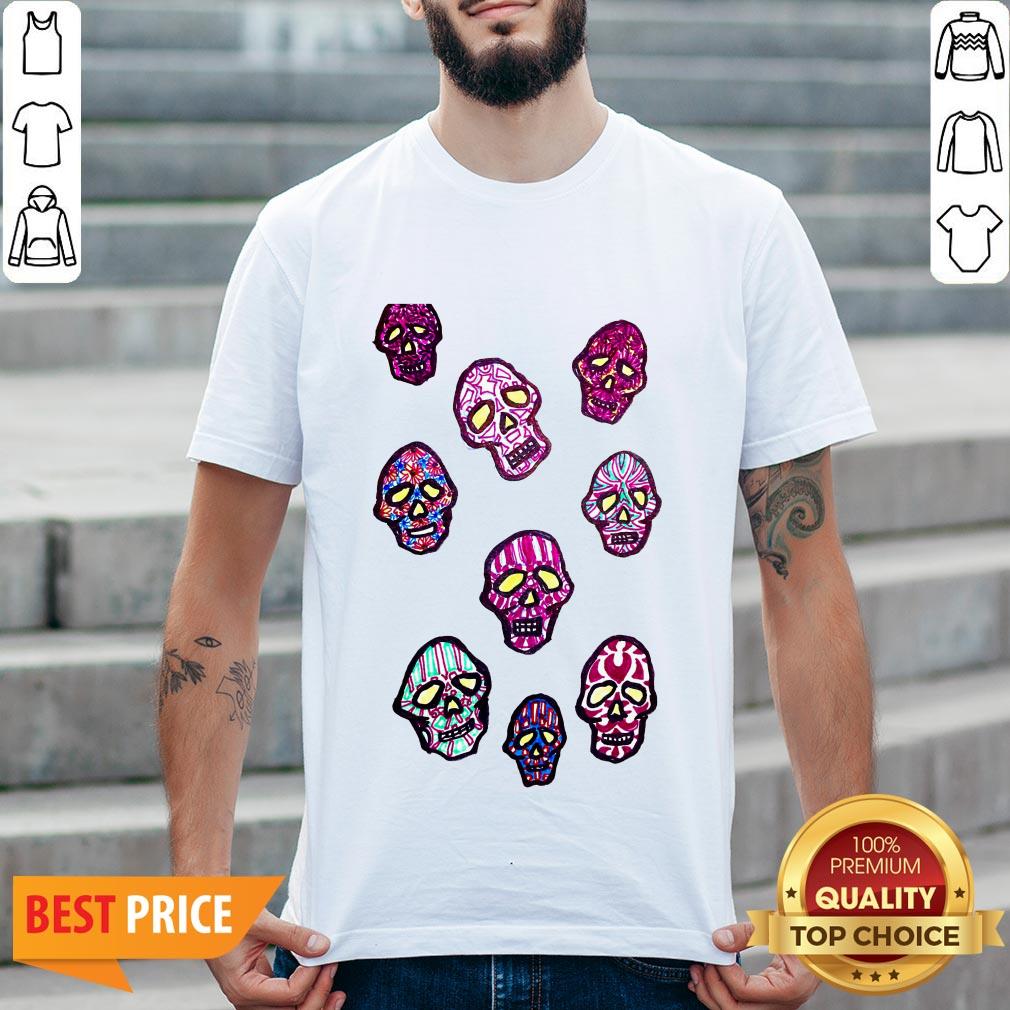 Dancing Colored Sugar Skulls T-Shirt