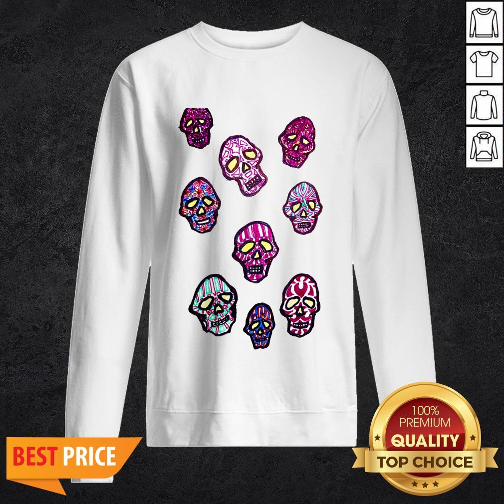Dancing Colored Sugar Skulls T-Shirt