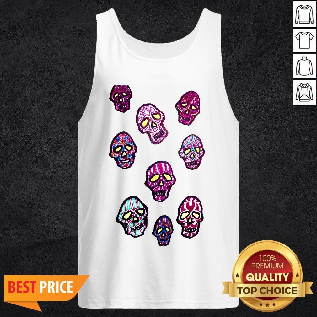 Dancing Colored Sugar Skulls T-Shirt