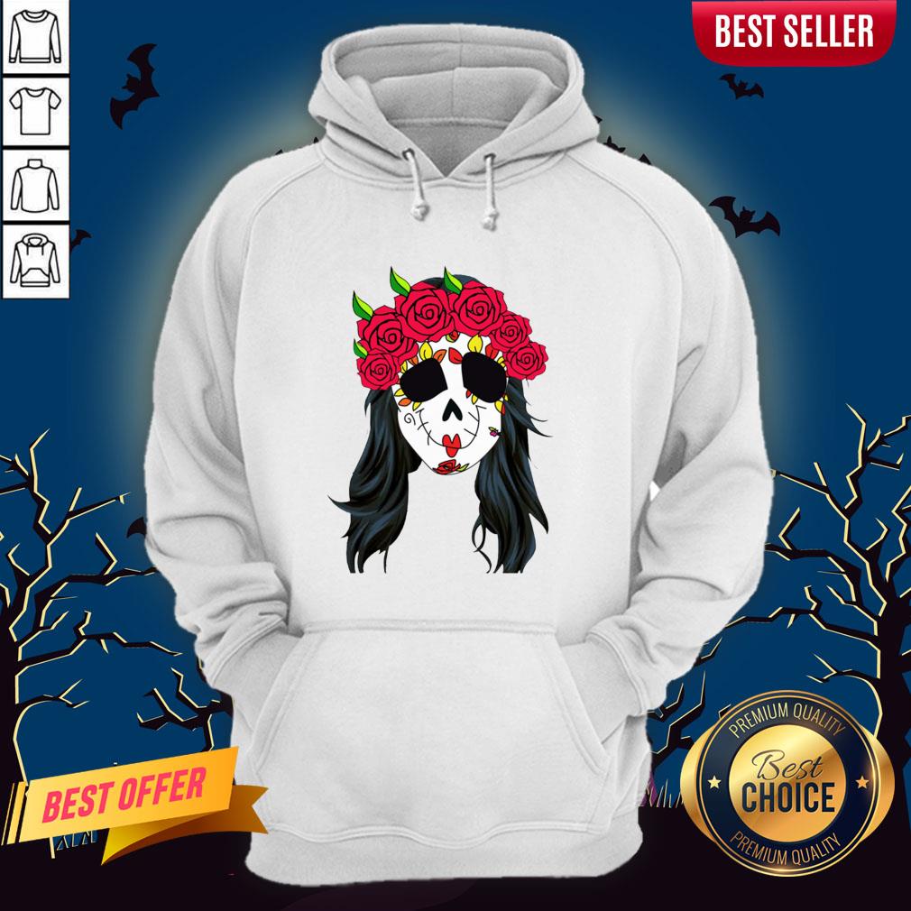 Day Of Dead Mask Lady Skull Halloween Muertos Shirt