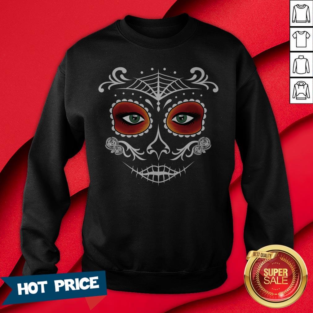Day Of The Dead Mask Sugar Skull Halloween Shirt