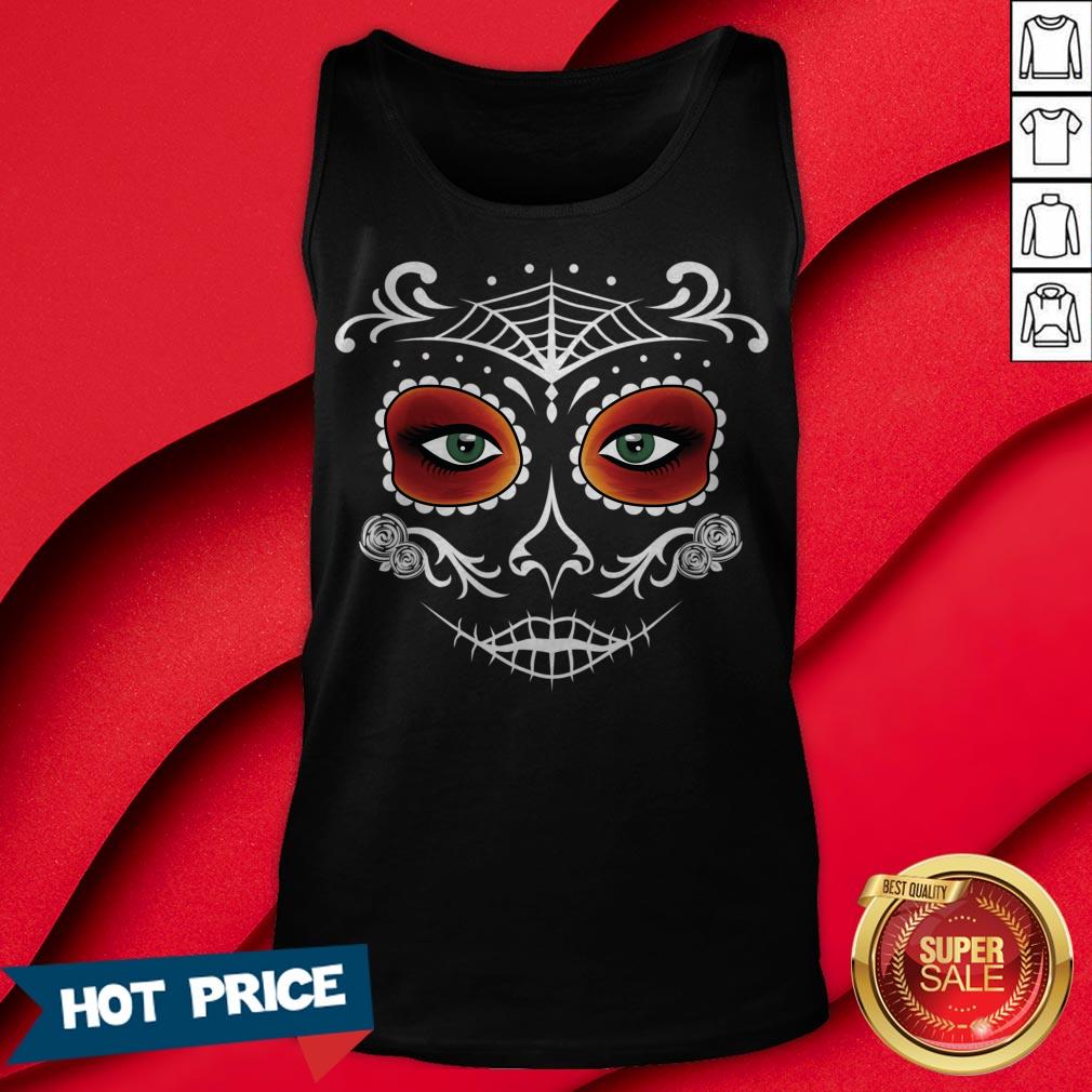 Day Of The Dead Mask Sugar Skull Halloween Shirt