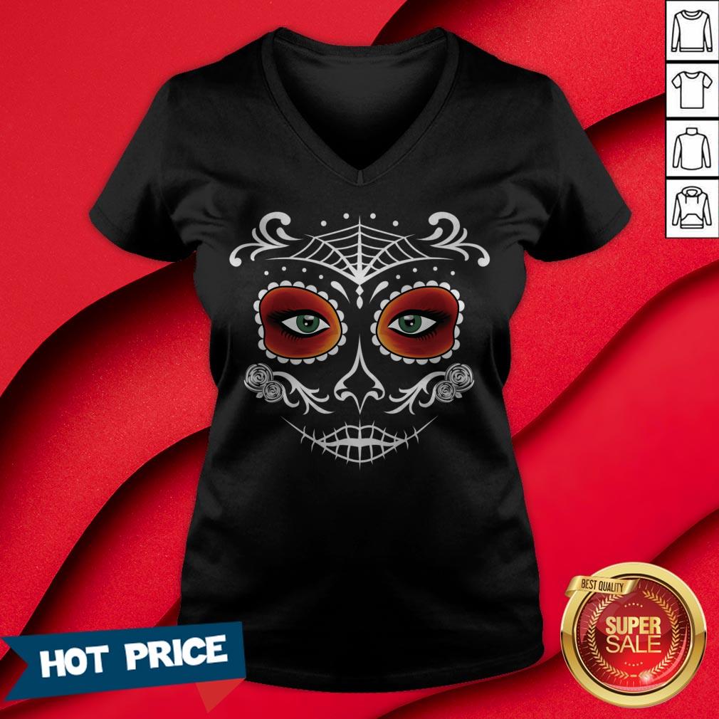 Day Of The Dead Mask Sugar Skull Halloween Shirt