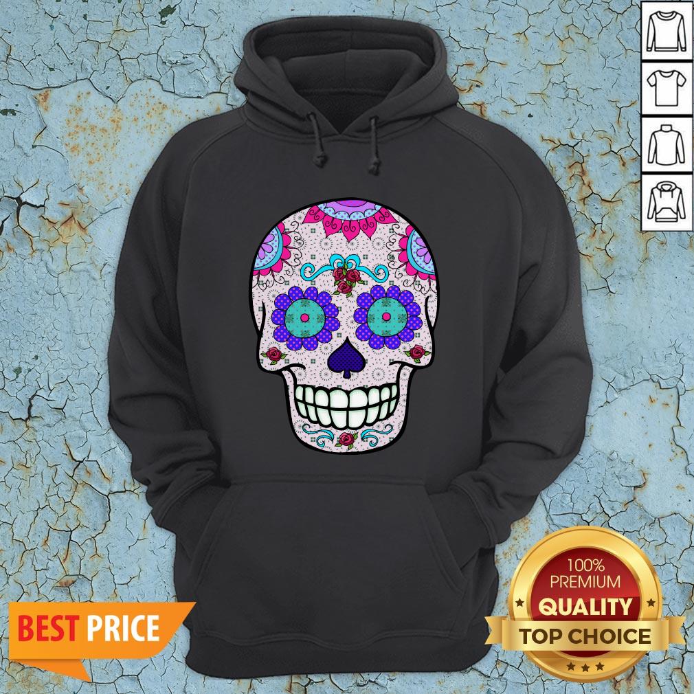 Day of the Dead Sugar Skull Purple Eyes T-Shirt