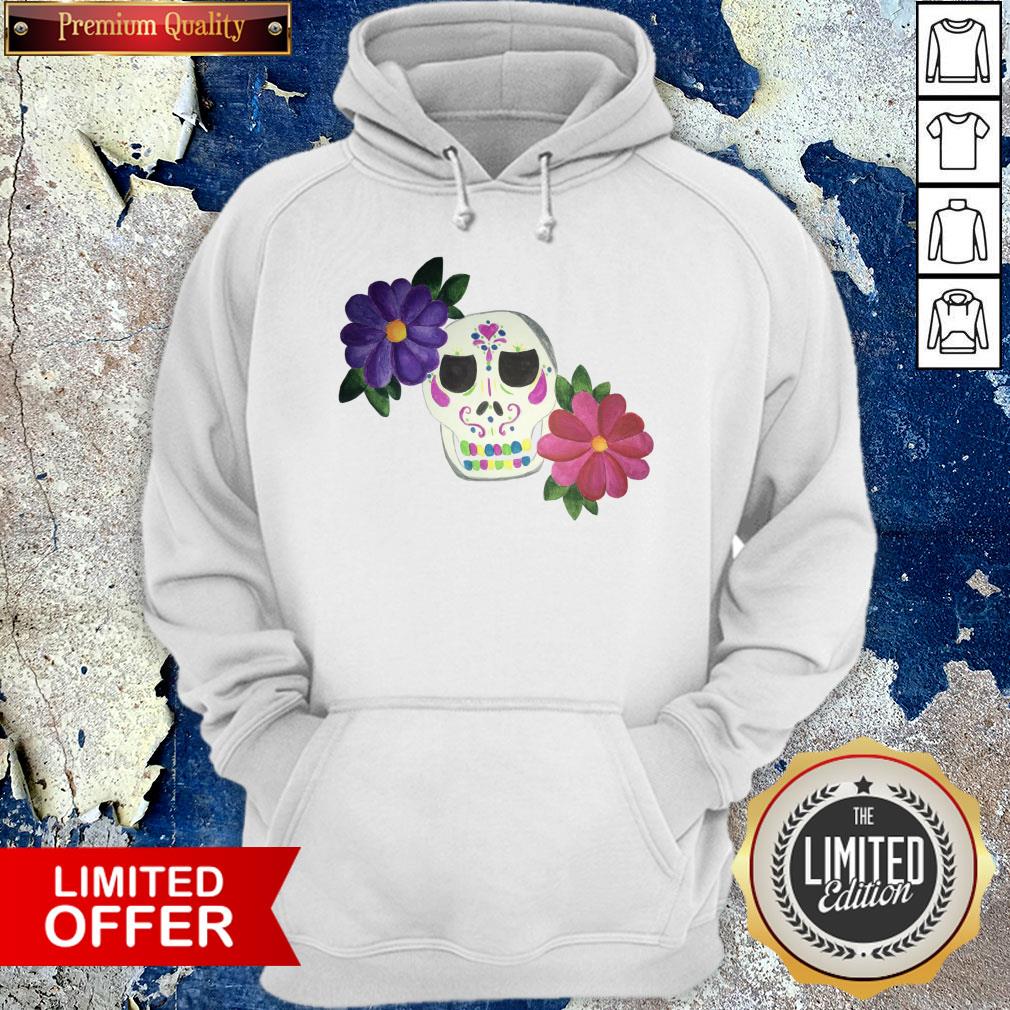 Day Of The Dead Sugar Skull With Flower Shirt