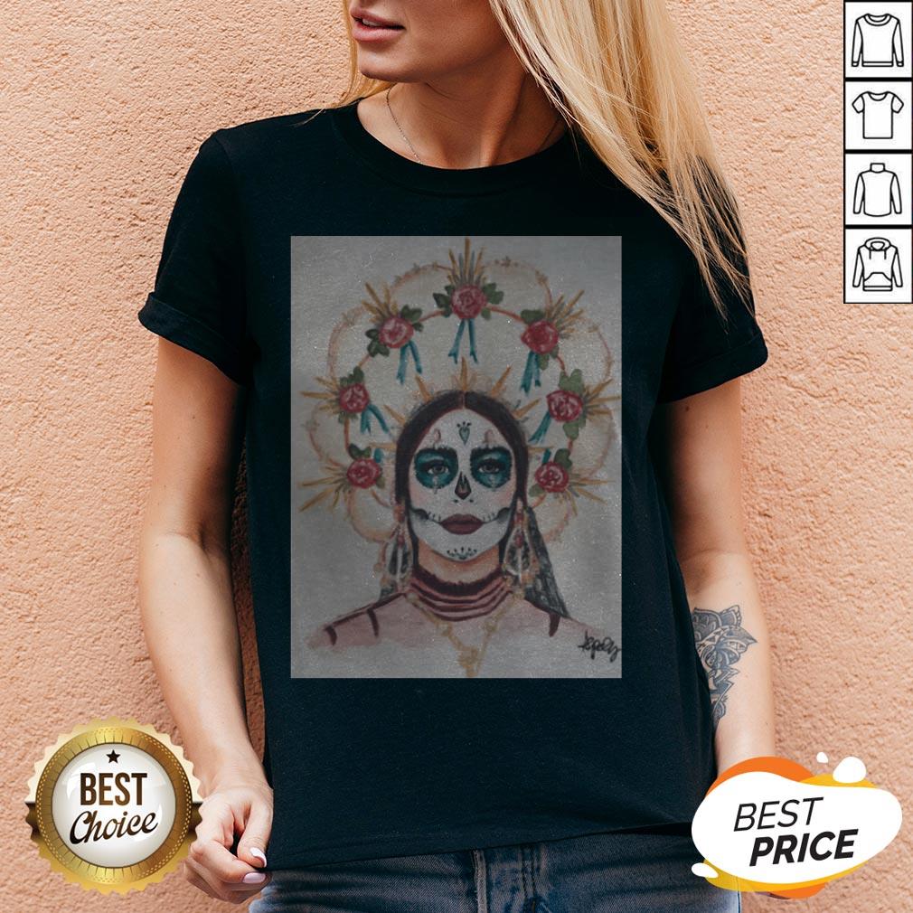 Dia De Los Muertos Day Of The Dead Sugar Skull Premium Scoop Shirt