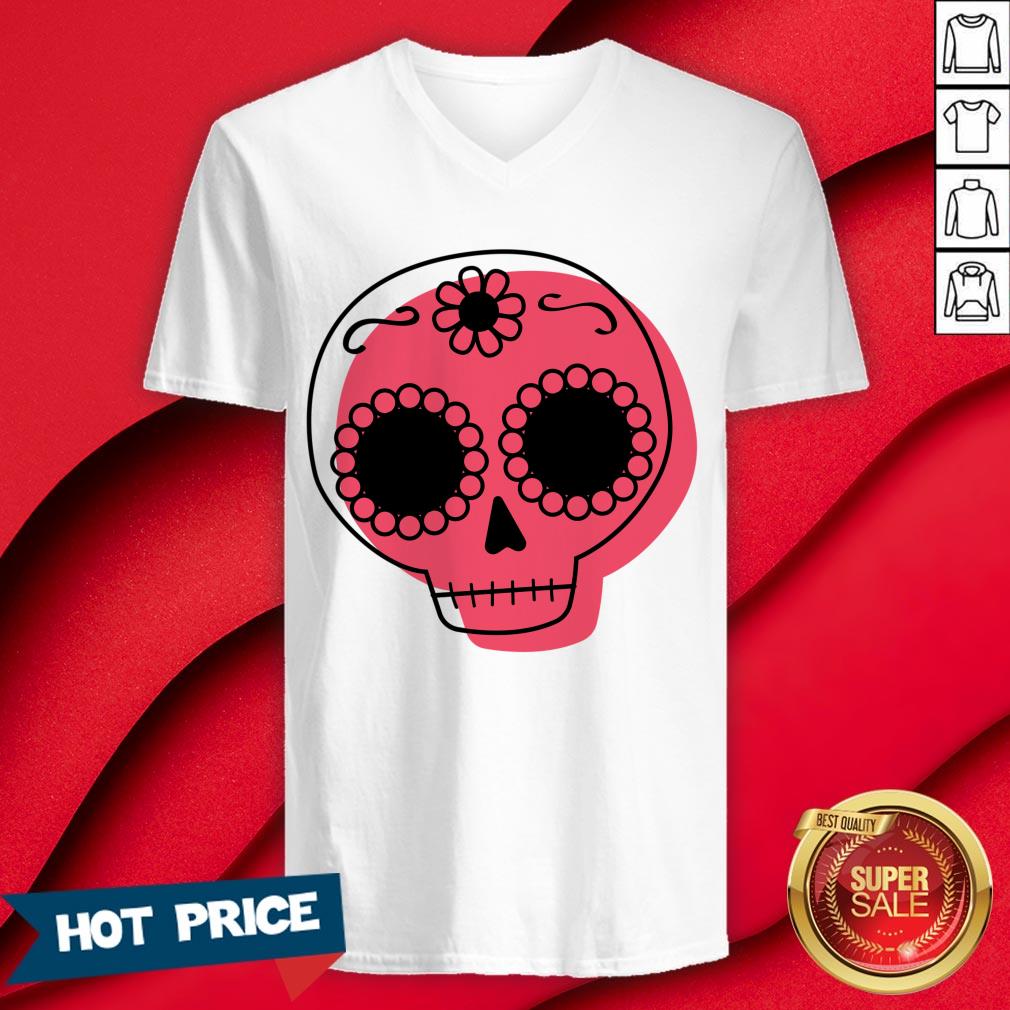 Dia De Los Muertos - Hot Pink Sugar Skull T-Shirt
