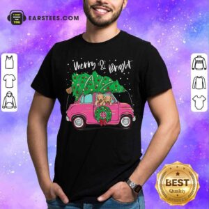 Hot Merry And Bright Pitbull Dog Ugly Christmas Shirt