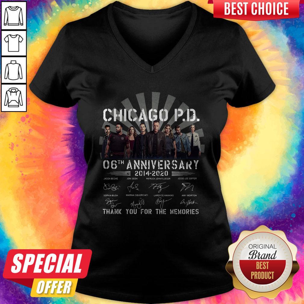 chicago-p-d-06th-anniversary-2014-2020-thank-you-for-the-memories-signatures-v-neck.jpg