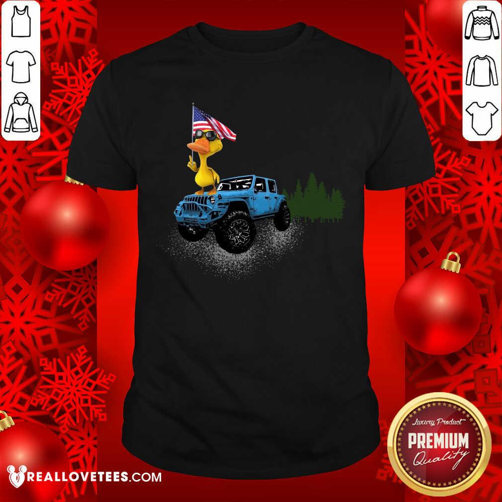 Duck American Flag And Jeep Independence Day Shirt