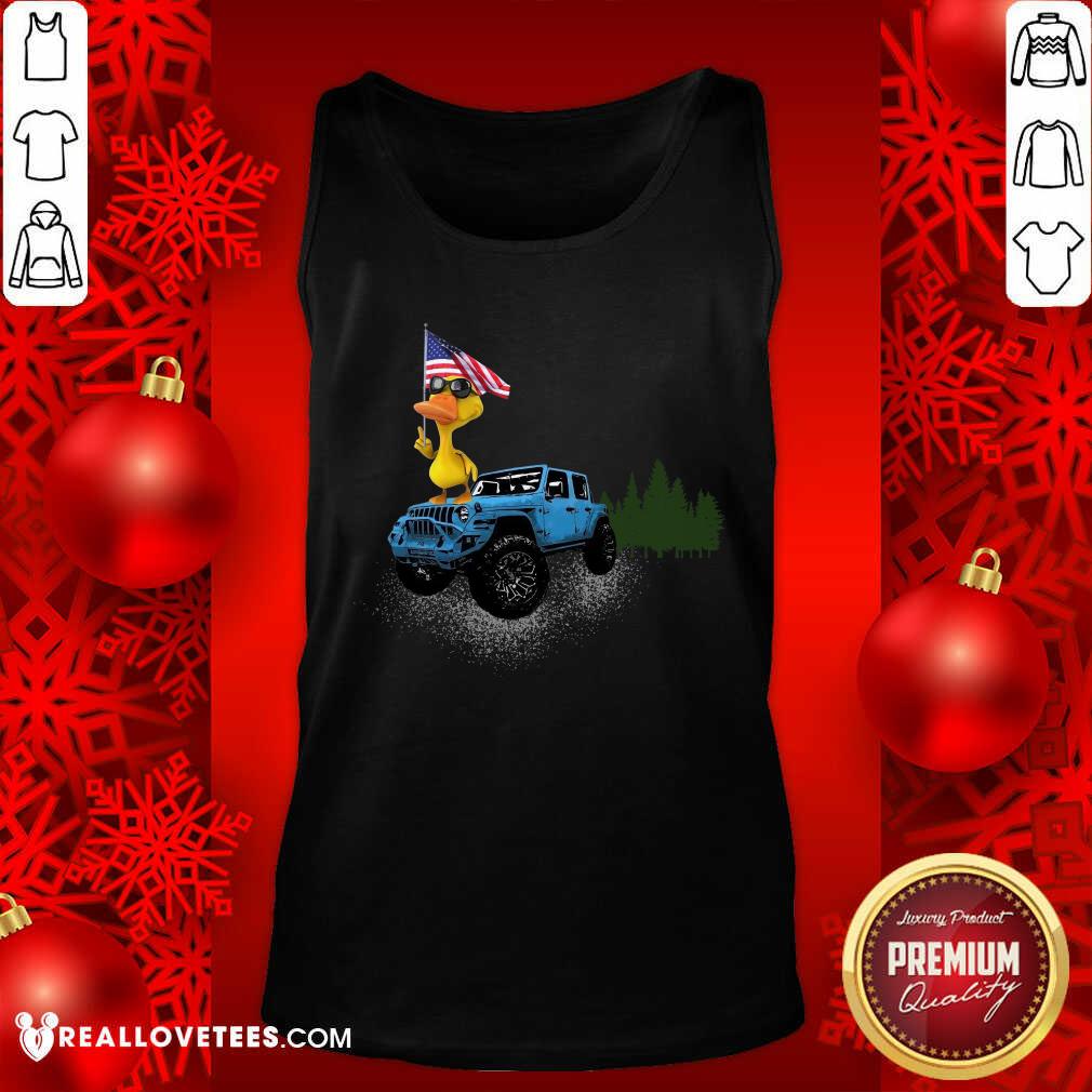 Duck American Flag And Jeep Independence Day Shirt