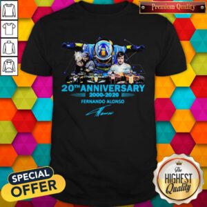 20th anniversary 2000 2020 Fernando Alonso signature shirt