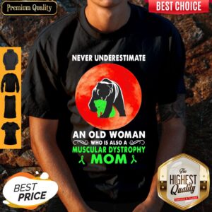 Bear Never Underestimate An Old Woman Who Is Also A Muscular Dystrophy Mom Shirt