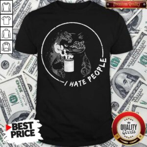 Official I Hate People Cat Drink Tea Shirt