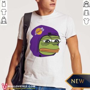 Perfect Los Angeles Lakers Sad Pepe The Frog Shirt