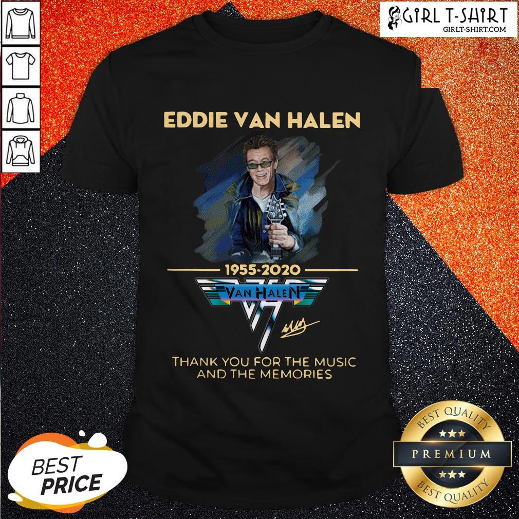 Eddie Van Halen Thank You For The Memories 1955-2020 Signature Shirt