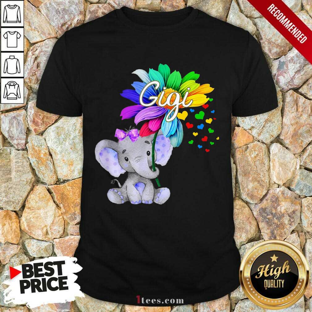 Elephant Gigi Flower LGBT Shirt