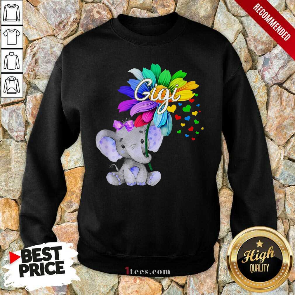 Elephant Gigi Flower LGBT Shirt