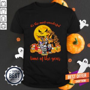 Halloween Mickey Mouse Cartoon Characters Its The Most Wonderful Time Of The Year Moon Shirt