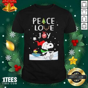 Great Snoopy Peace Love Joy Christmas Shirt