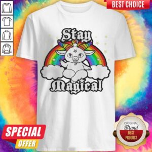 Funny LGBT Satan Baphomet Stay Magical Shirt